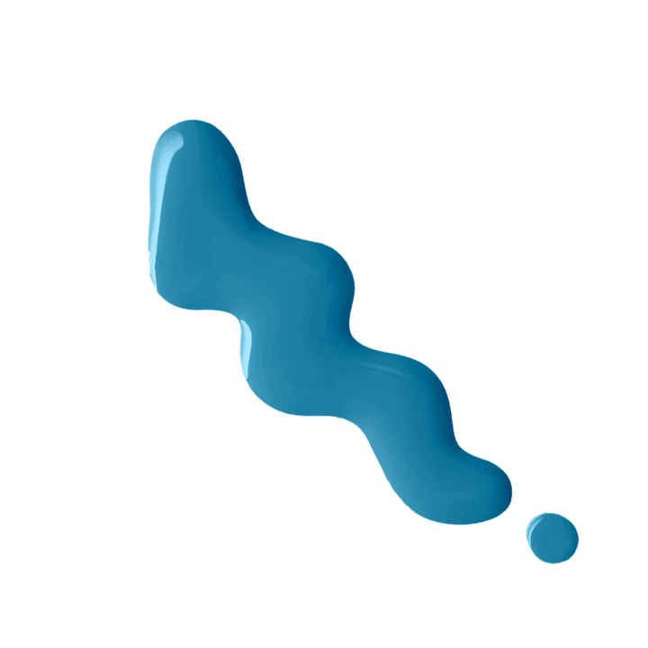 Rebellion cyan blue nail enamel swatch