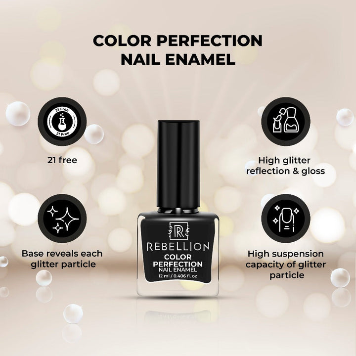Rebellion black nail enamel key benefits