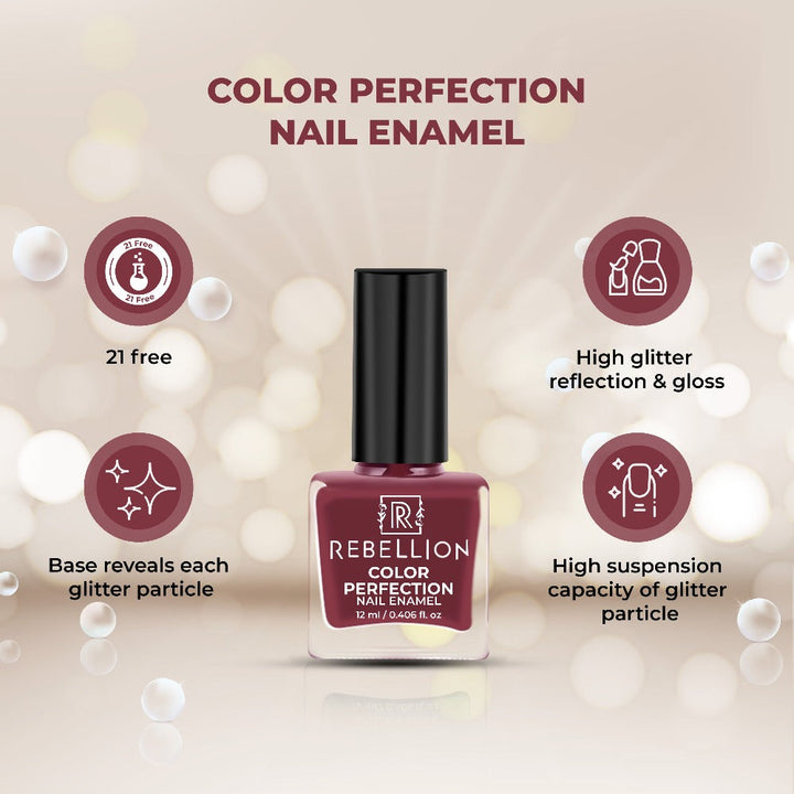 Rebellion reddish brown nail enamel key benefits