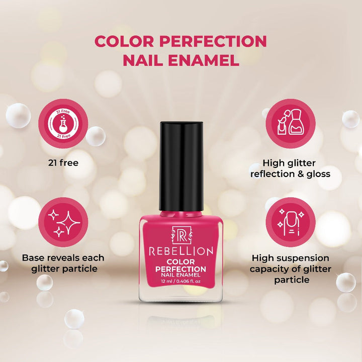 Rebellion fuchsia pink nail enamel key benefits