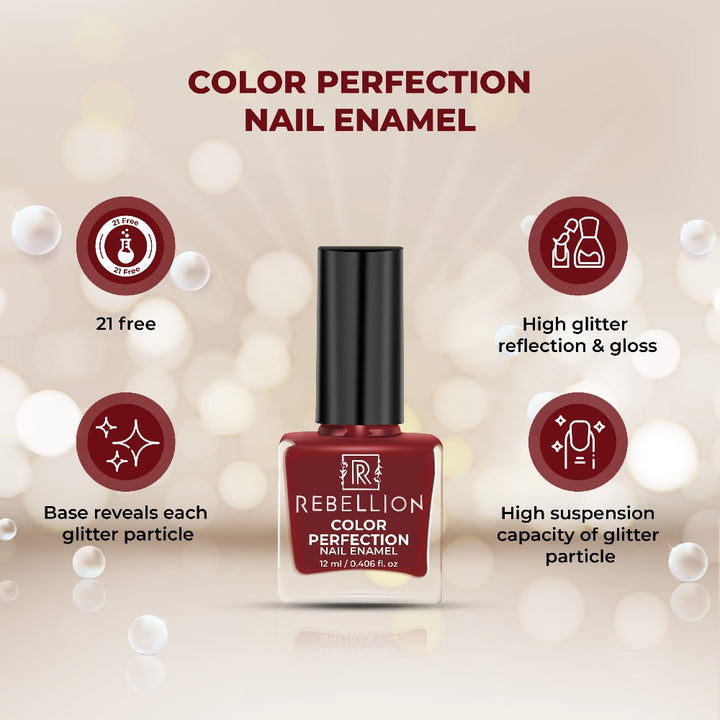 Rebellion maroon red nail enamel key benefits