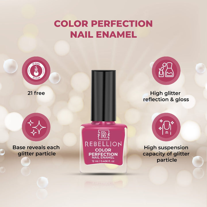 Rebellion dark violet pink nail enamel key benefits