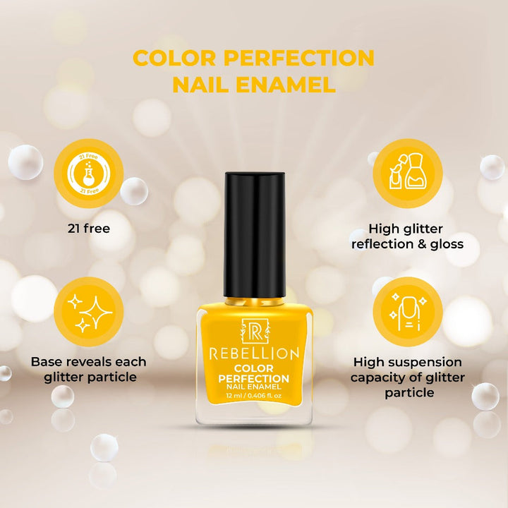 Rebellion yellow nail enamel key benefits