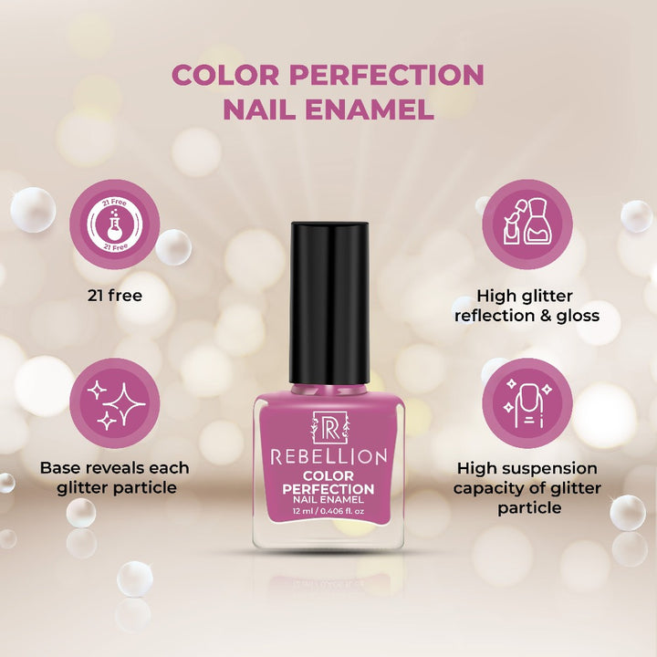Rebellion violet pink nail enamel key benefits