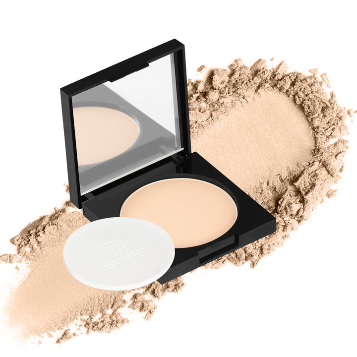 Rebellion astute natural hydrating powder with swatch 