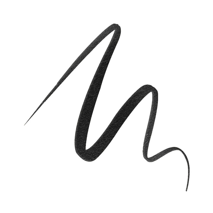 Rebellion mysterious black metallic eyeliner with swatch