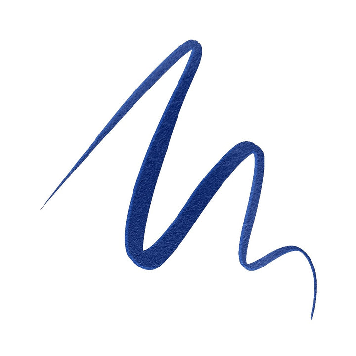 Rebellion idealistic blue metallic eyeliner swatch