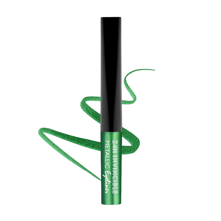 Rebellion perfectionist green metallic eyeliner with swatch