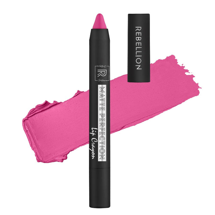rebellion adorable pink lip crayon with swatch