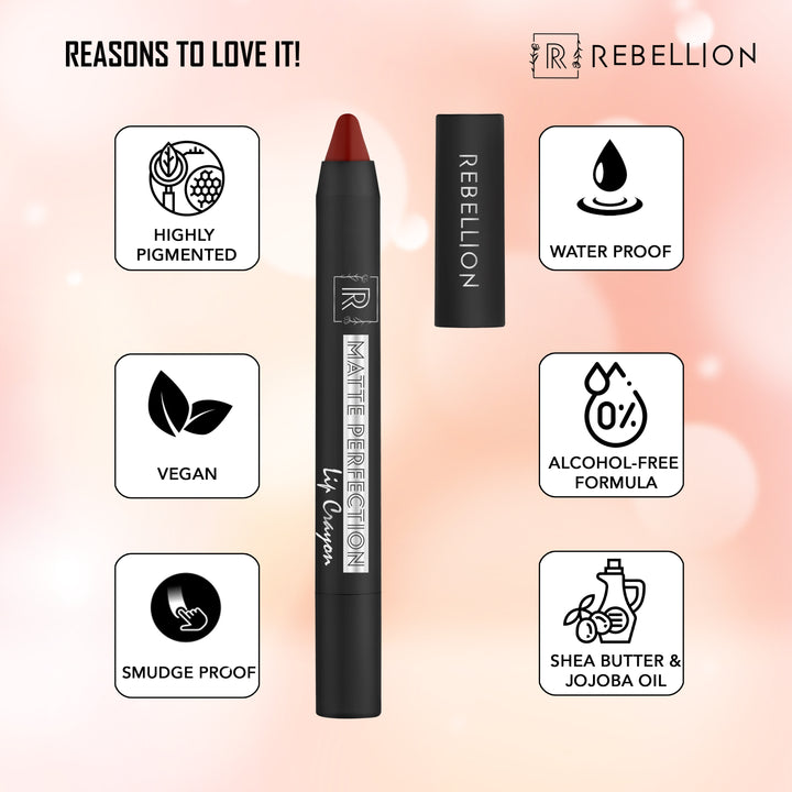 rebellion rosewood lip crayon key points