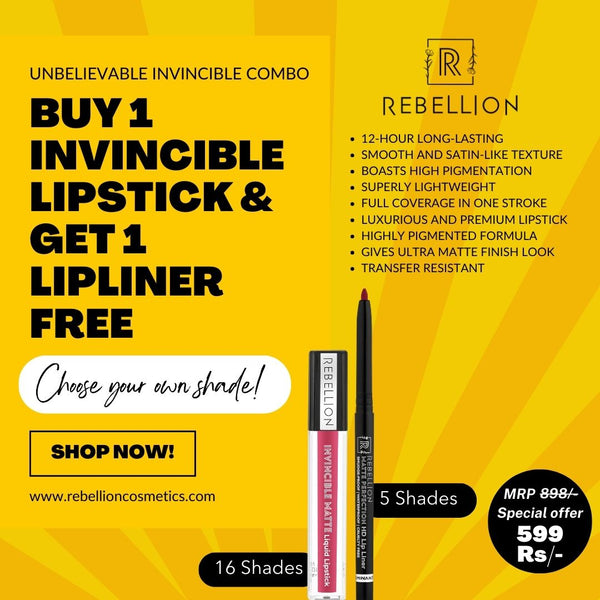 Unbelievable Invincible Combo- Invincible lipstick & lipliner