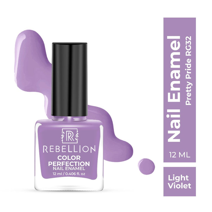 Rebellion light violet nail enamel with swatch