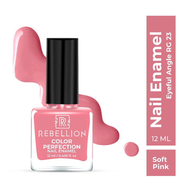 Rebellion soft pink nail enamel with swatch