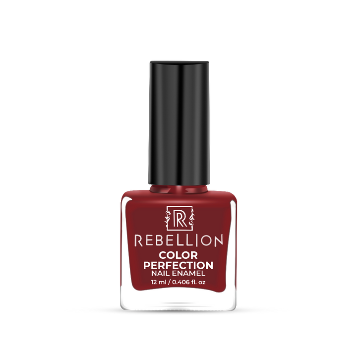 Rebellion maroon red nail enamel