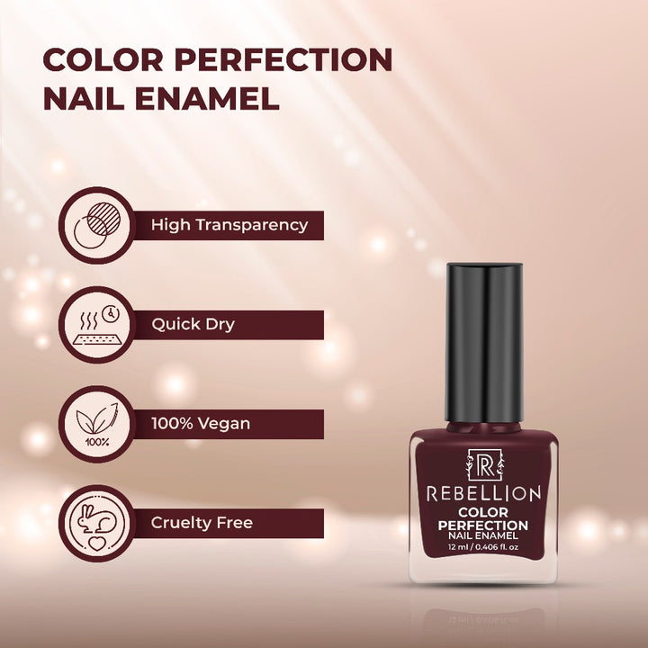Rebellion babe brown nail enamel features and characteristics