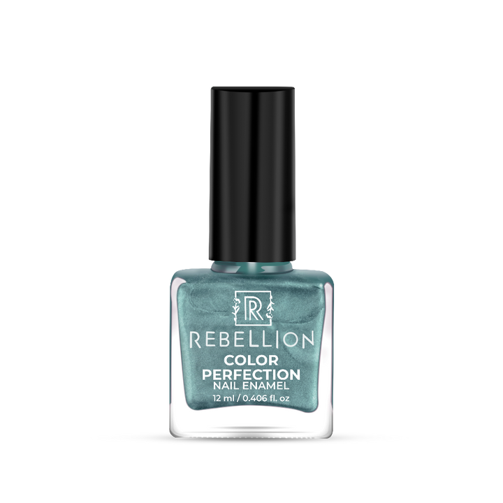 Rebellion metallic green nail enamel