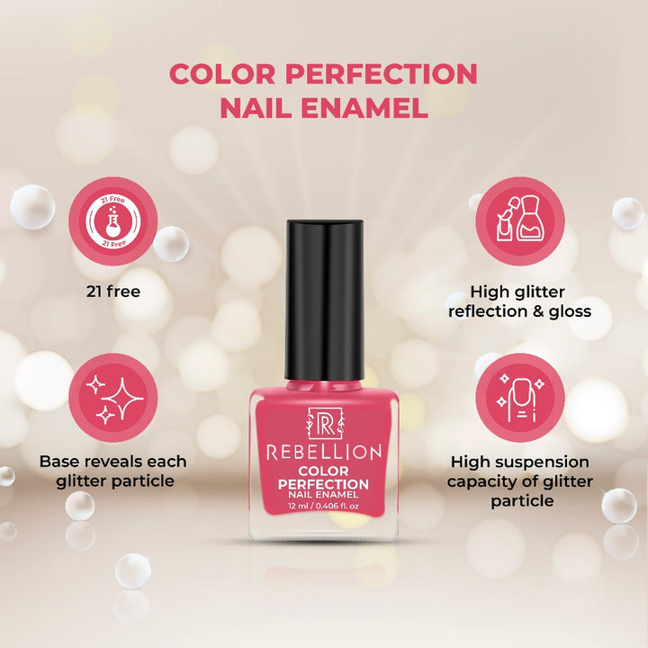 Rebellion coral pink nail enamel key benefits