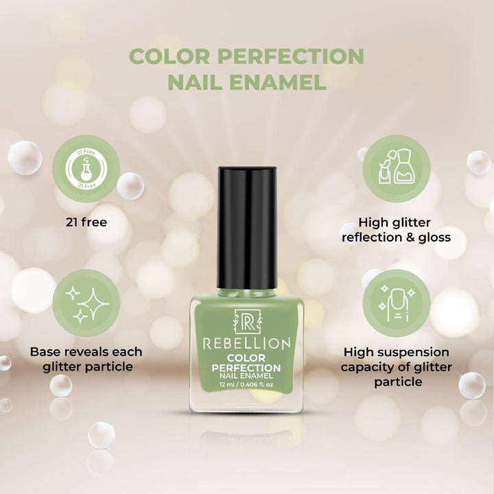 Rebellion mint green nail enamel key benefits