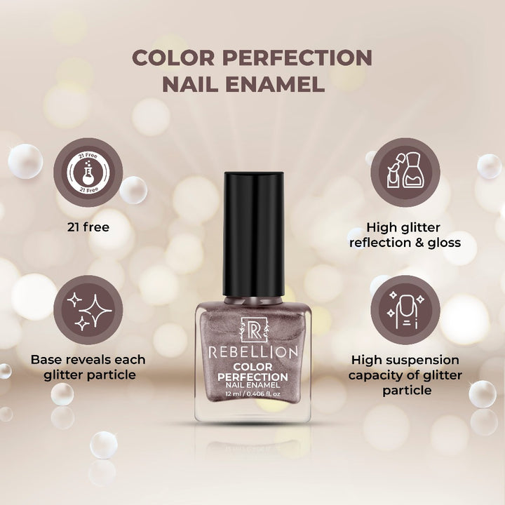 Rebellion metallic brown nail enamel key benefits