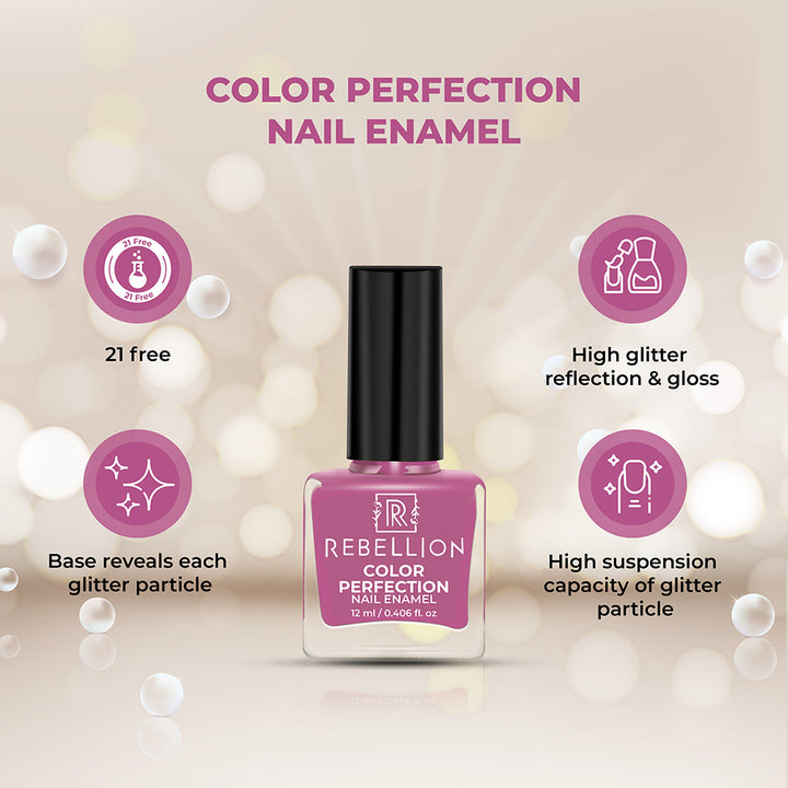 Rebellion violet pink nail enamel key benefits