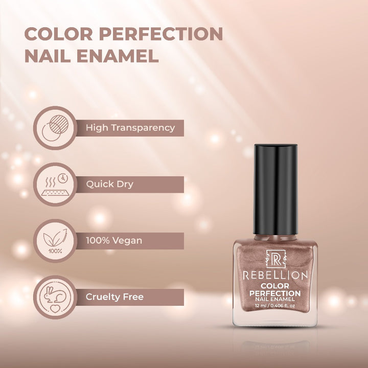 Rebellion desert brown nail enamel features and characteristics