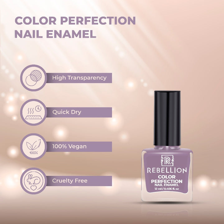 Rebellion dusky mauve nail enamel features and attributes