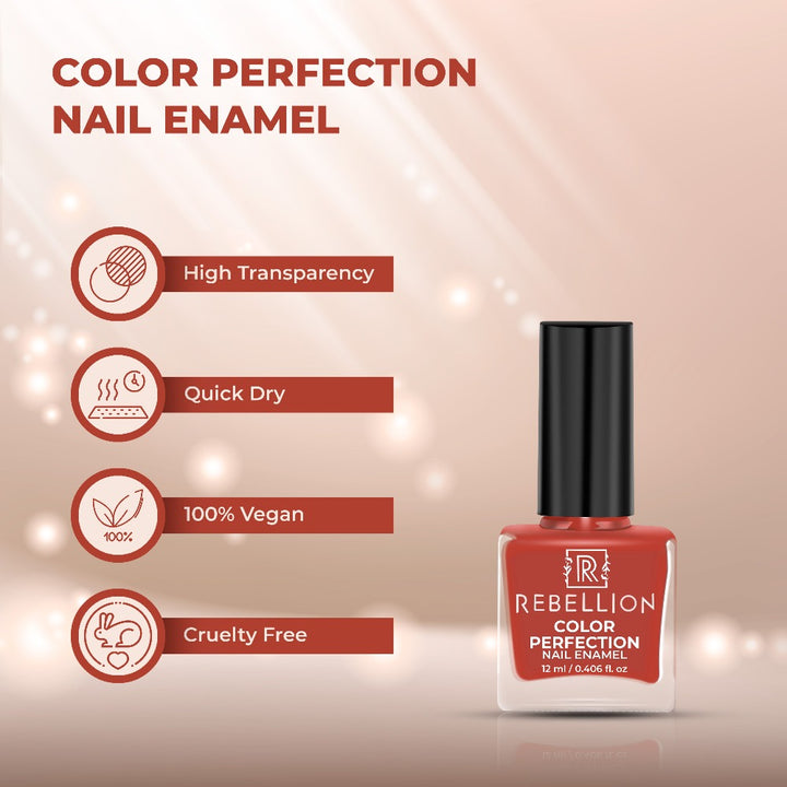 Rebellion coral nail enamel features and characteristics