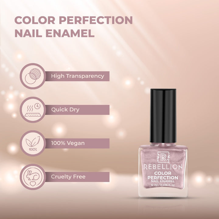 Rebellion pearl mauve nail enamel features and characteristics