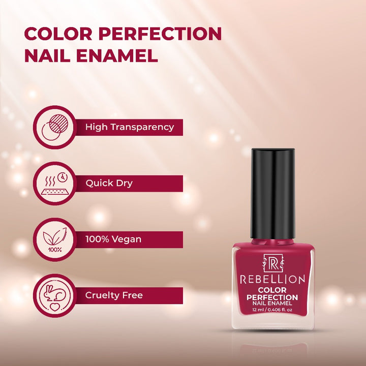 Rebellion berry pink nail enamel features and characteristics