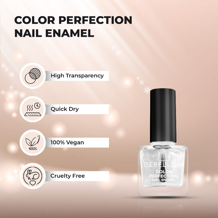 Rebellion transparent nail enamel features and characteristics